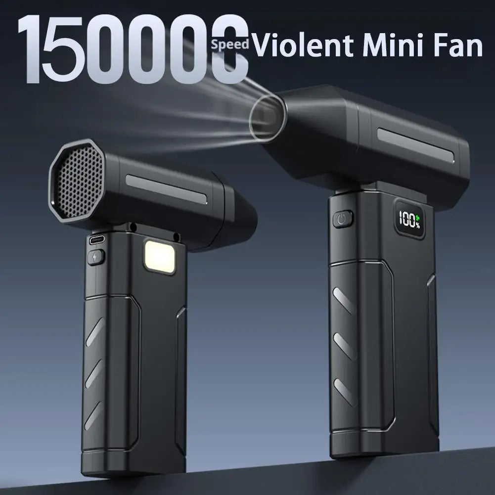 Cordless turbo jet blower with digital display