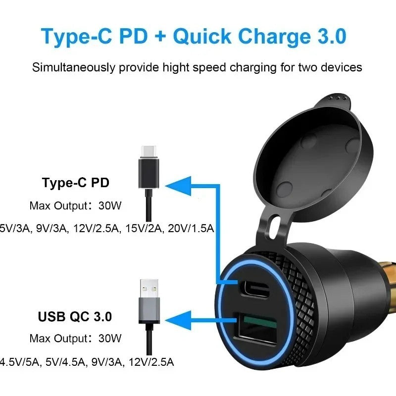 DIN plug charger detail