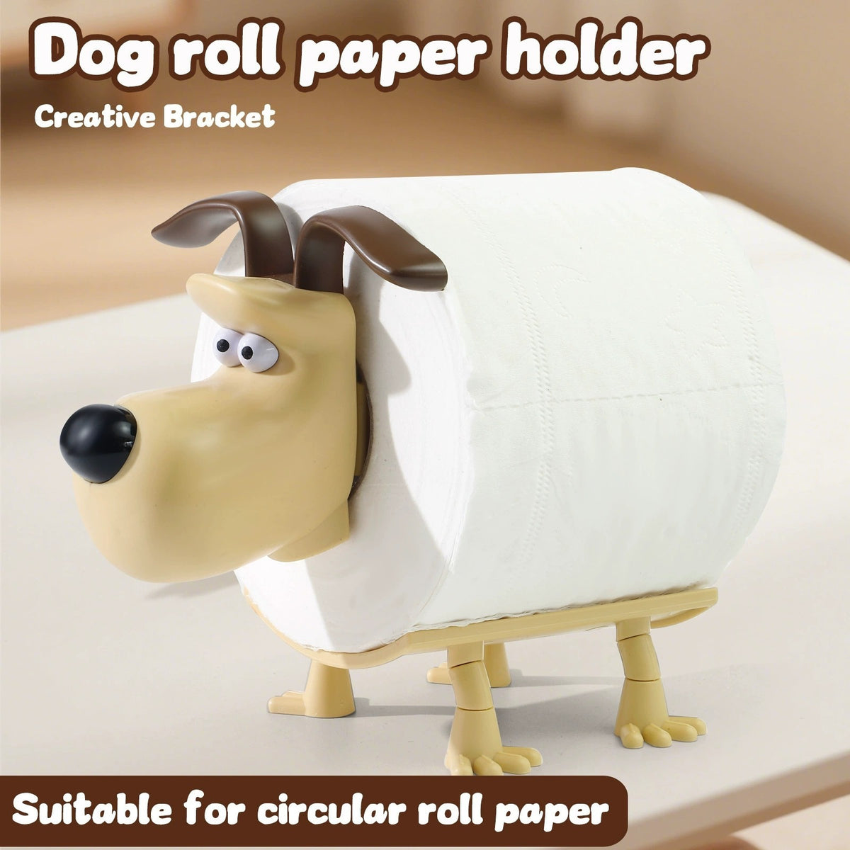 Puppy toilet paper holder stand