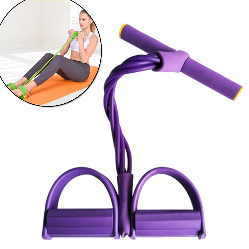 Elastic pull-rope rowing exerciser