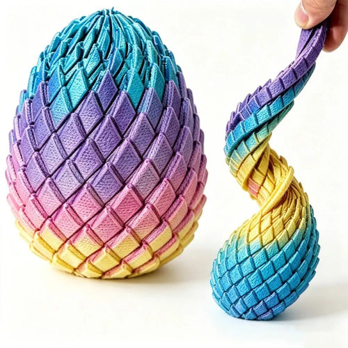 3D printed twisty dragon egg fidget