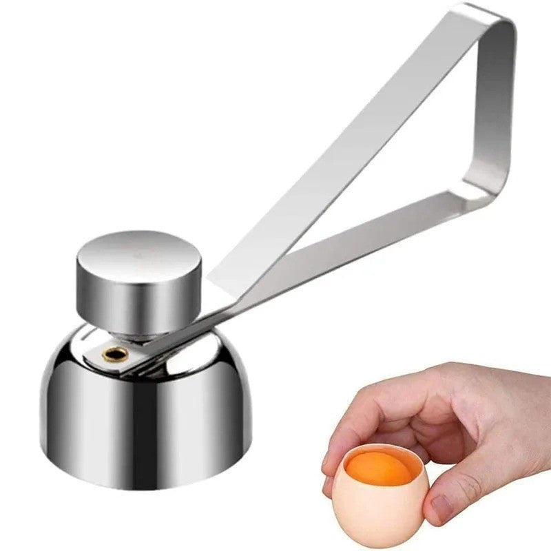 Stainless steel egg topper cracker